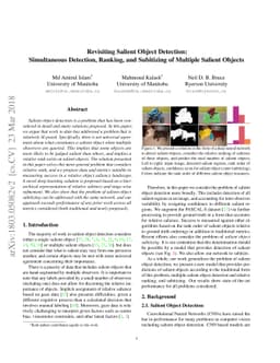 Revisiting Salient Object Detection: Simultaneous Detection, Ranking,
  and Subitizing of Multiple Salient Objects
