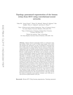 Topology guaranteed segmentation of the human retina from OCT using
  convolutional neural networks
