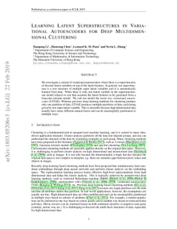 Learning Latent Superstructures in Variational Autoencoders for Deep
  Multidimensional Clustering