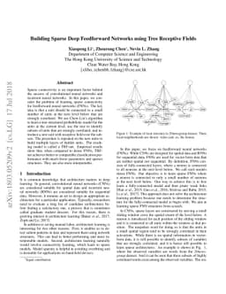 Building Sparse Deep Feedforward Networks using Tree Receptive Fields