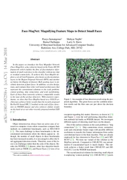 Face-MagNet: Magnifying Feature Maps to Detect Small Faces