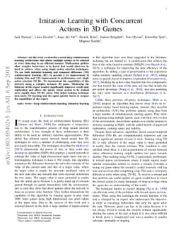 Imitation Learning with Concurrent Actions in 3D Games