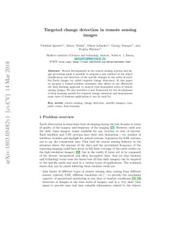Targeted change detection in remote sensing images