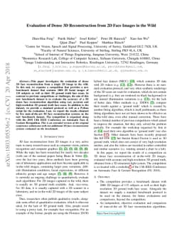 Evaluation of Dense 3D Reconstruction from 2D Face Images in the Wild