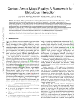 Context-Aware Mixed Reality: A Framework for Ubiquitous Interaction