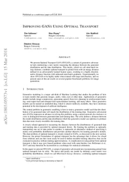 Improving GANs Using Optimal Transport