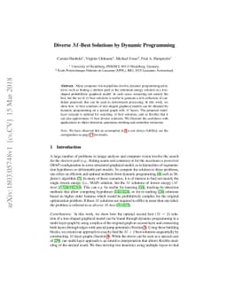 Diverse M-Best Solutions by Dynamic Programming