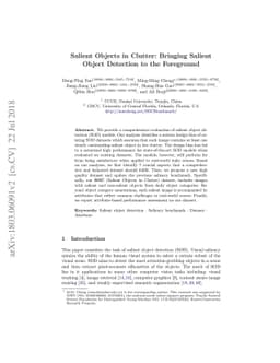 Salient Objects in Clutter: Bringing Salient Object Detection to the
  Foreground
