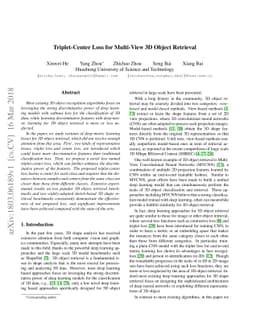 Triplet-Center Loss for Multi-View 3D Object Retrieval