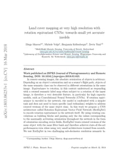 Land cover mapping at very high resolution with rotation equivariant
  CNNs: towards small yet accurate models