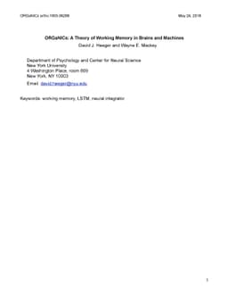 ORGaNICs: A Theory of Working Memory in Brains and Machines