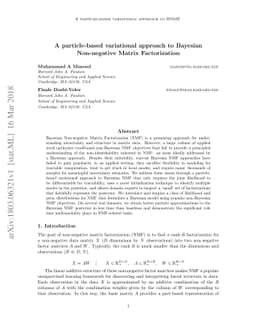 A particle-based variational approach to Bayesian Non-negative Matrix
  Factorization