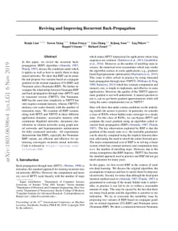 Reviving and Improving Recurrent Back-Propagation