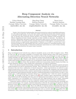 Deep Component Analysis via Alternating Direction Neural Networks