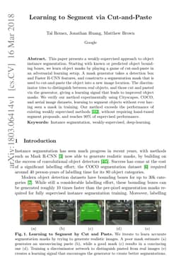 Learning to Segment via Cut-and-Paste