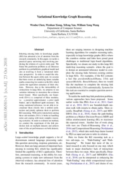 Variational Knowledge Graph Reasoning