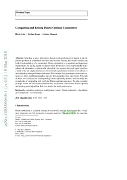 Computing and Testing Pareto Optimal Committees