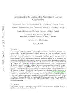 Approximating the Likelihood in Approximate Bayesian Computation