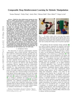 Composable Deep Reinforcement Learning for Robotic Manipulation