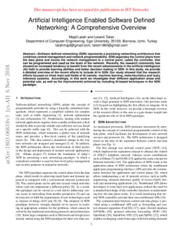 Artificial Intelligence Enabled Software Defined Networking: A
  Comprehensive Overview