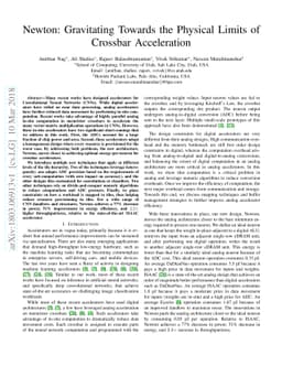 Newton: Gravitating Towards the Physical Limits of Crossbar Acceleration