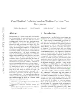 Cloud Workload Prediction based on Workflow Execution Time Discrepancies