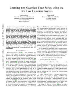 Learning non-Gaussian Time Series using the Box-Cox Gaussian Process