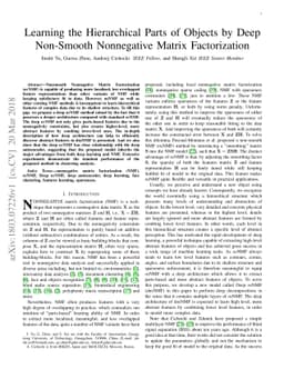 Learning the Hierarchical Parts of Objects by Deep Non-Smooth
  Nonnegative Matrix Factorization