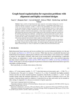 Graph-based regularization for regression problems with alignment and
  highly-correlated designs