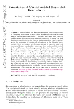 PyramidBox: A Context-assisted Single Shot Face Detector