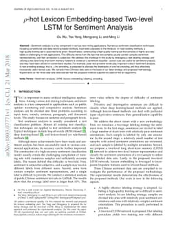 $ρ$-hot Lexicon Embedding-based Two-level LSTM for Sentiment Analysis