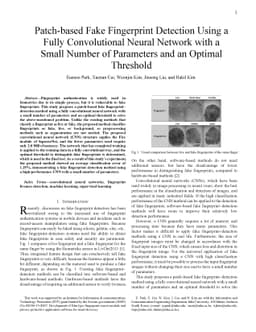 Patch-based Fake Fingerprint Detection Using a Fully Convolutional
  Neural Network with a Small Number of Parameters and an Optimal Threshold