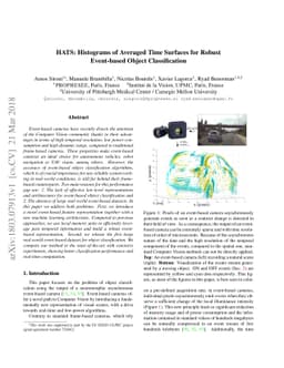 HATS: Histograms of Averaged Time Surfaces for Robust Event-based Object
  Classification