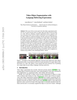 Video Object Segmentation with Language Referring Expressions
