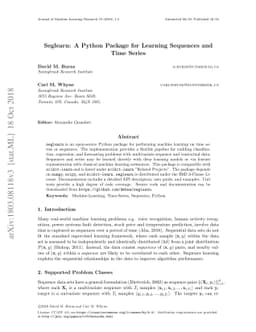 Seglearn: A Python Package for Learning Sequences and Time Series