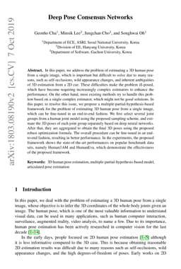 Deep Pose Consensus Networks