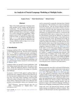 An Analysis of Neural Language Modeling at Multiple Scales