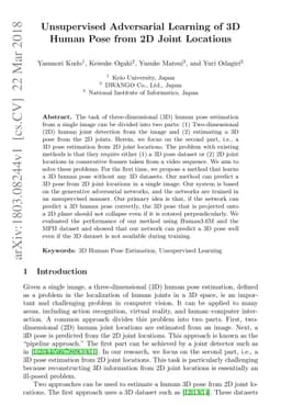 Unsupervised Adversarial Learning of 3D Human Pose from 2D Joint
  Locations