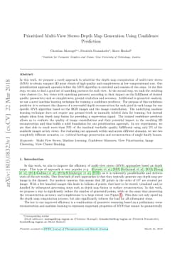 Prioritized Multi-View Stereo Depth Map Generation Using Confidence
  Prediction
