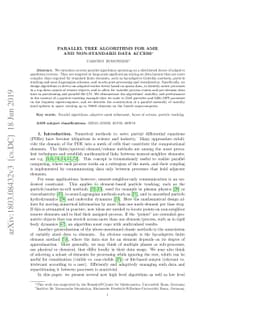 Parallel tree algorithms for AMR and non-standard data access