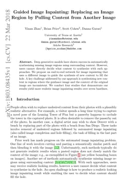 Guided Image Inpainting: Replacing an Image Region by Pulling Content
  from Another Image