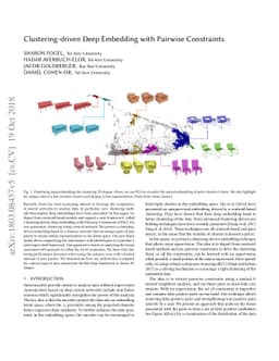 Clustering-driven Deep Embedding with Pairwise Constraints