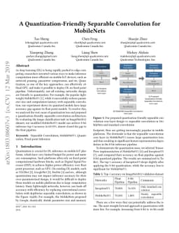 A Quantization-Friendly Separable Convolution for MobileNets