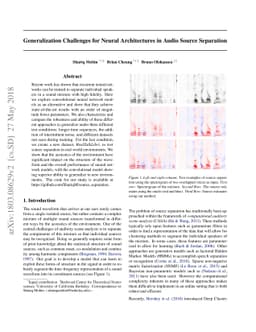 Generalization Challenges for Neural Architectures in Audio Source
  Separation