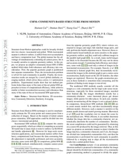 CSfM: Community-based Structure from Motion
