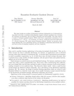 Byzantine Stochastic Gradient Descent