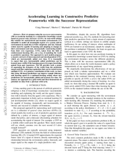 Accelerating Learning in Constructive Predictive Frameworks with the
  Successor Representation