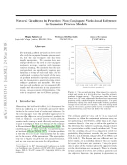Natural Gradients in Practice: Non-Conjugate Variational Inference in
  Gaussian Process Models