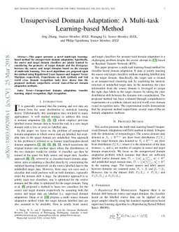 Unsupervised Domain Adaptation: A Multi-task Learning-based Method