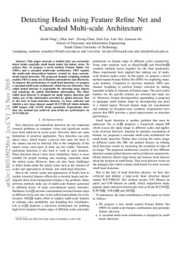 Detecting Heads using Feature Refine Net and Cascaded Multi-Scale
  Architecture